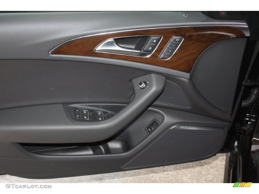 2013 Audi A6 3.0T quattro Sedan Black Door Panel Photo #78595955