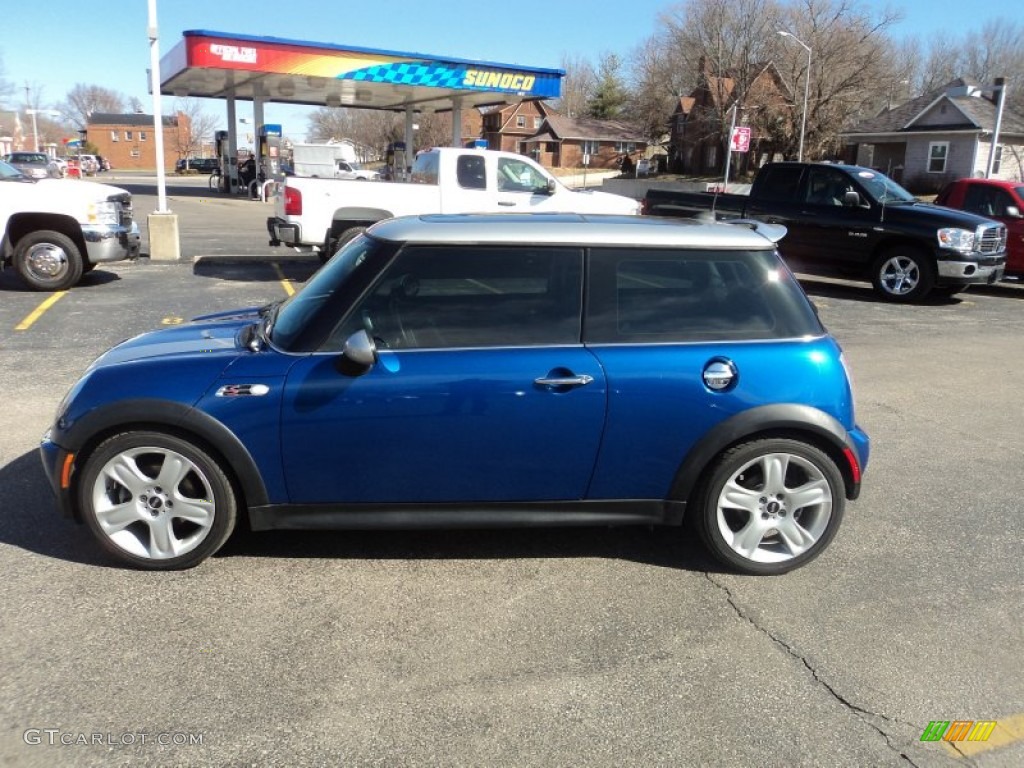 2006 Cooper S Hardtop - Hyper Blue Metallic / Black/Panther Black photo #1