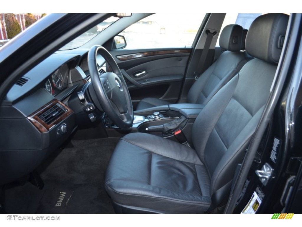 Black Interior 2010 BMW 5 Series 528i xDrive Sedan Photo #78598416