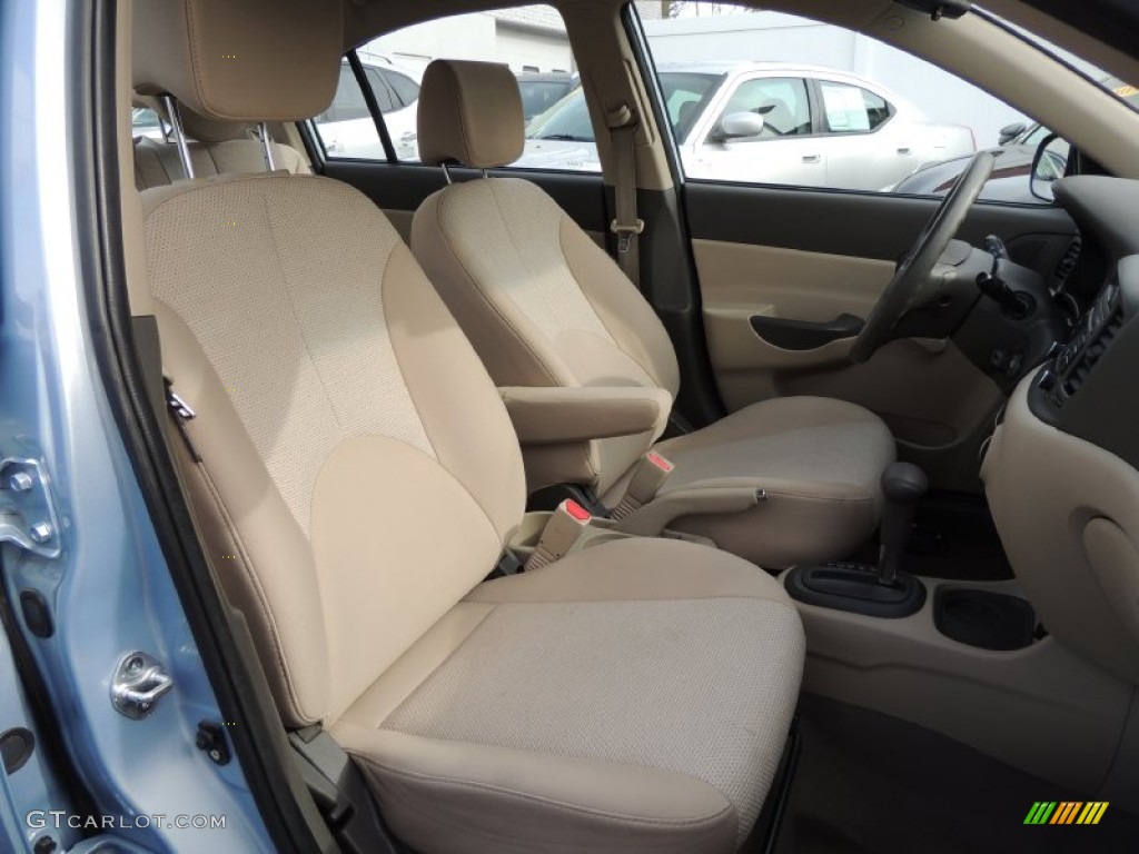Beige Interior 2011 Hyundai Accent GLS 4 Door Photo #78599688