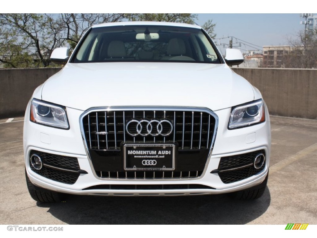 2013 Q5 3.0 TFSI quattro - Glacier White Metallic / Pistachio Beige photo #2