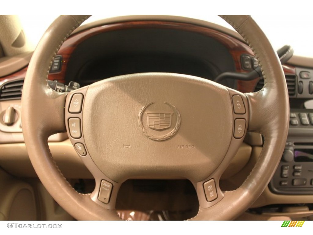 2004 Cadillac DeVille Sedan Cashmere Steering Wheel Photo #78602480