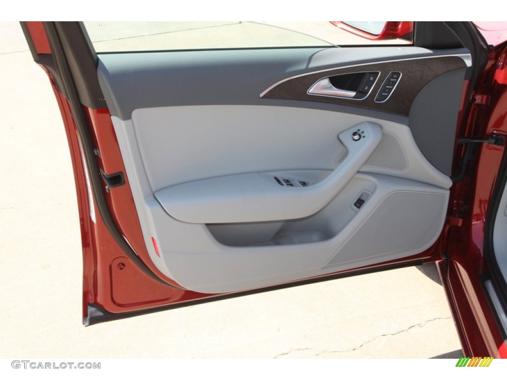 2013 Audi A6 2.0T Sedan Titanium Gray Door Panel Photo #78604997