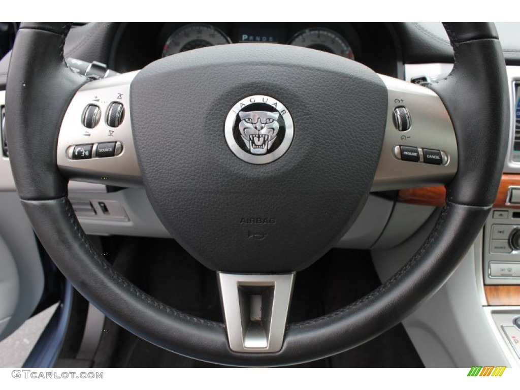 2009 Jaguar XF Luxury Dove/Charcoal Steering Wheel Photo #78606806