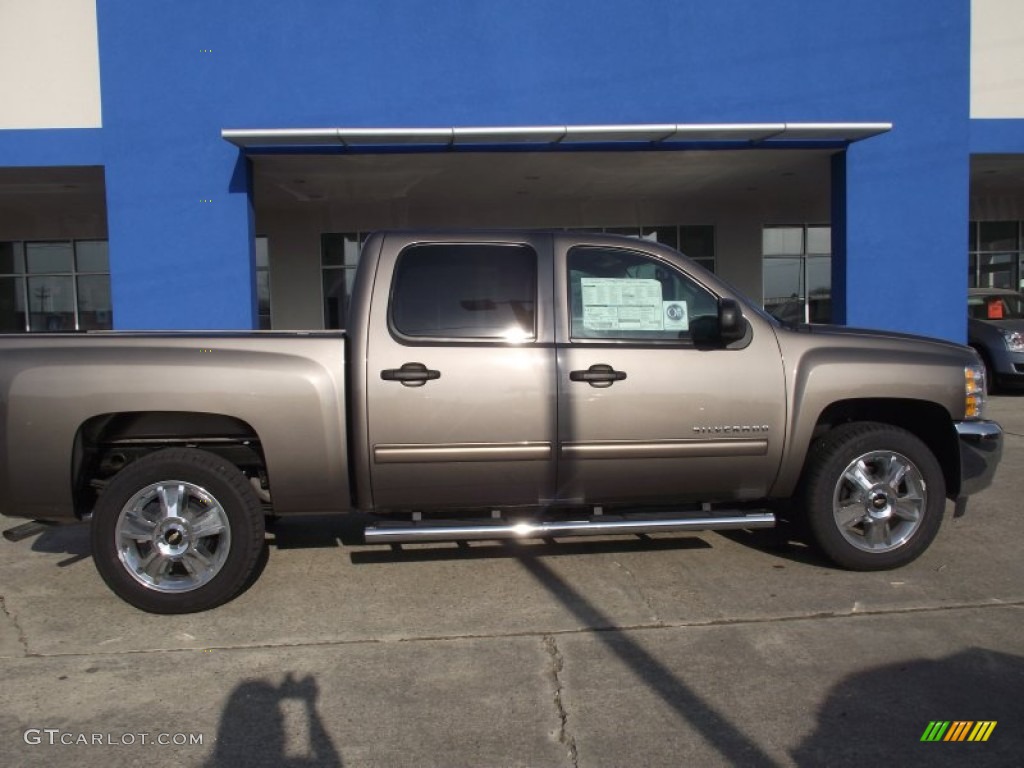 2013 Silverado 1500 LT Crew Cab - Mocha Steel Metallic / Ebony photo #5