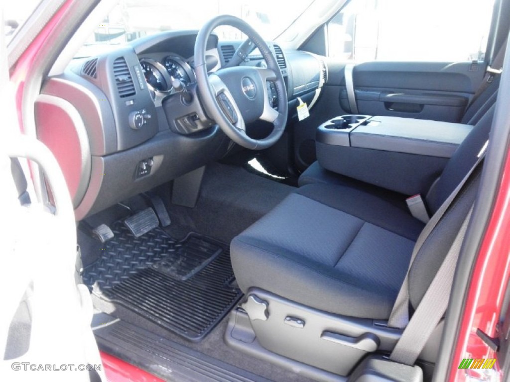 Ebony Interior 2013 GMC Sierra 2500HD SLE Extended Cab 4x4 Photo #78607557