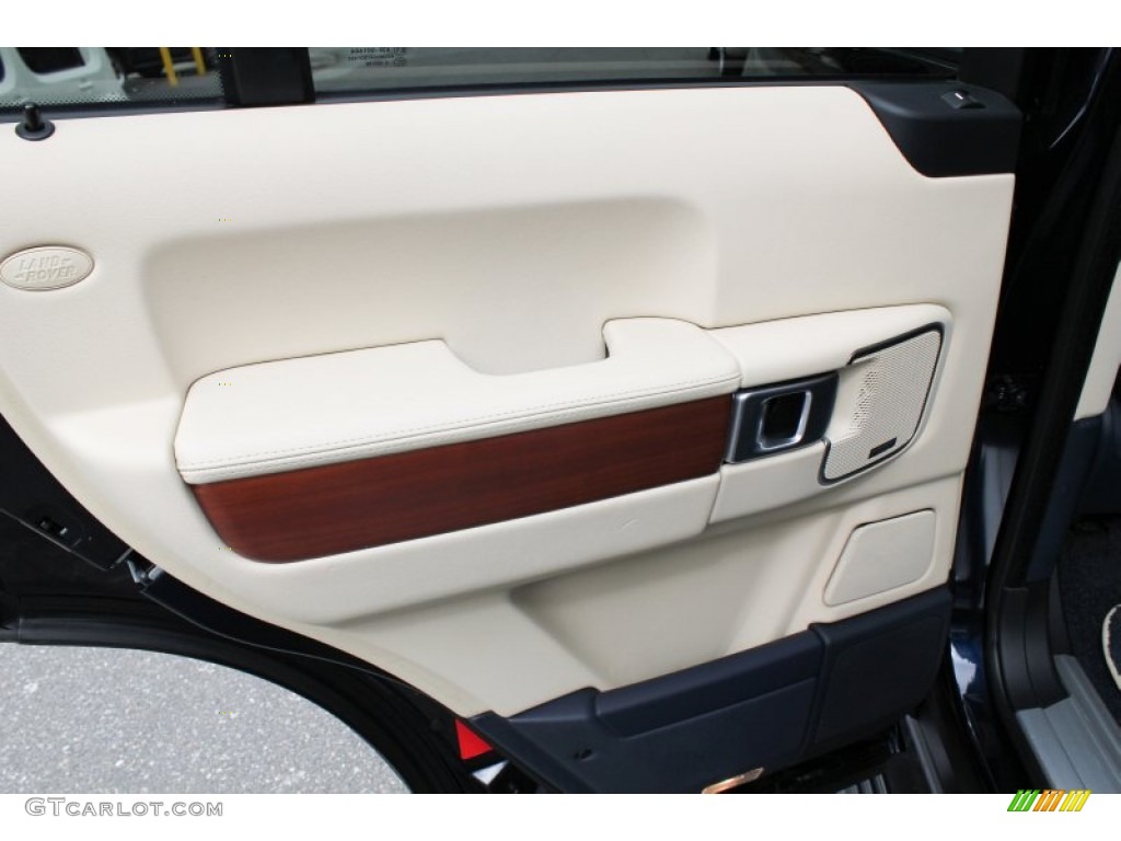 2010 Land Rover Range Rover HSE Navy Blue/Parchment Door Panel Photo #78607713