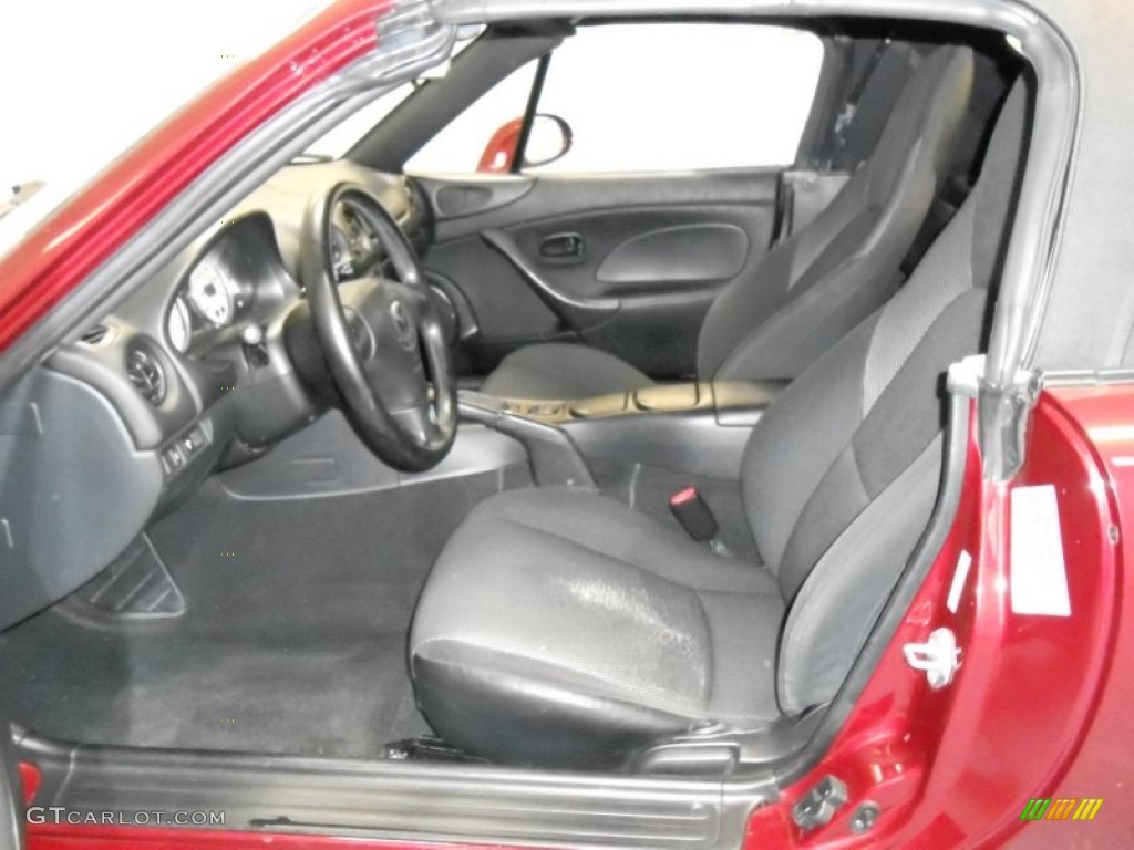 Black Interior 2003 Mazda MX-5 Miata Roadster Photo #78608208