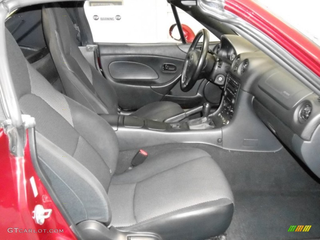 Black Interior 2003 Mazda MX-5 Miata Roadster Photo #78608260
