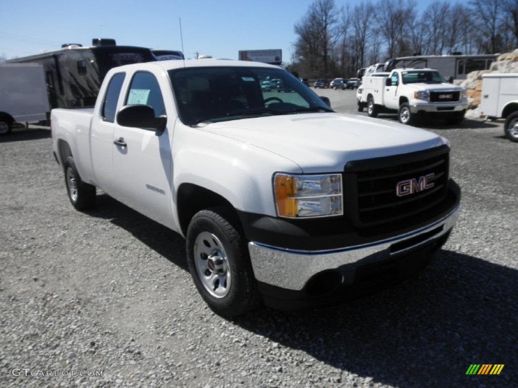 2013 Sierra 1500 Extended Cab - Summit White / Dark Titanium photo #2