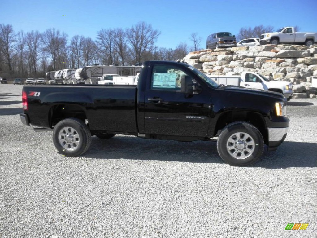 Onyx Black 2013 GMC Sierra 2500HD SLE Regular Cab 4x4 Exterior Photo #78609125