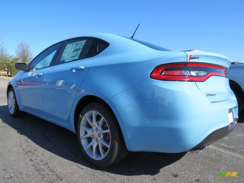 2013 Dart SXT - Laguna Blue / Black/Light Diesel Gray photo #2