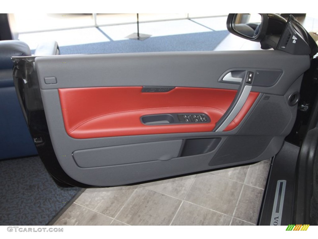 2013 Volvo C70 T5 Cranberry/Off Black Door Panel Photo #78609568