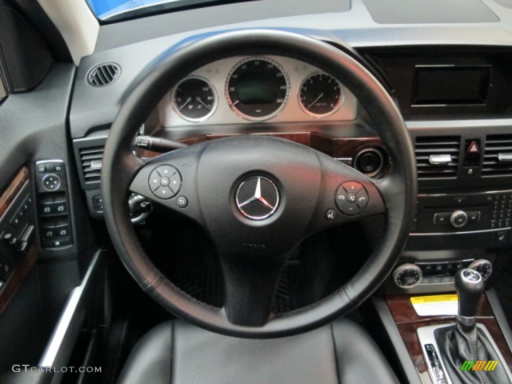 2011 Mercedes-Benz GLK 350 4Matic Black Steering Wheel Photo #78609834