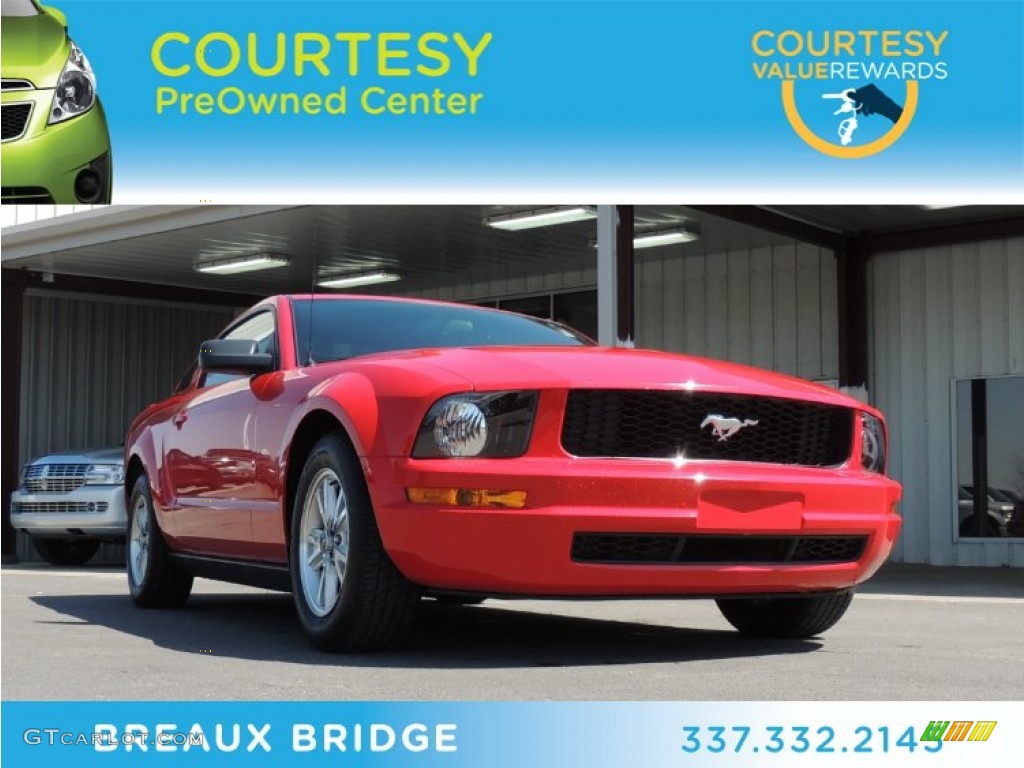 2007 Mustang V6 Premium Coupe - Torch Red / Light Graphite photo #1