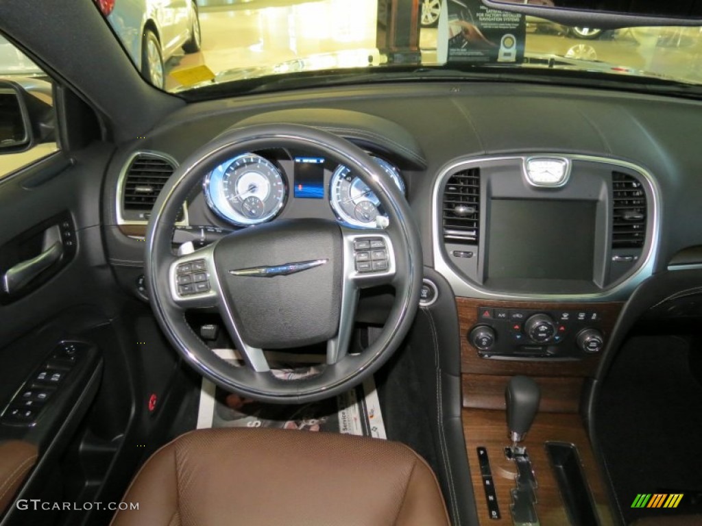 2013 Chrysler 300 C John Varvatos Luxury Edition Dark Mocha/Black Dashboard Photo #78611317