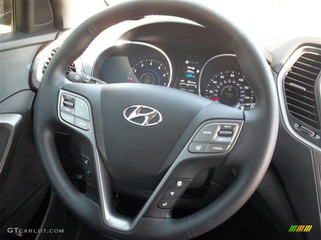 2013 Hyundai Santa Fe Sport 2.0T Black Steering Wheel Photo #78613158