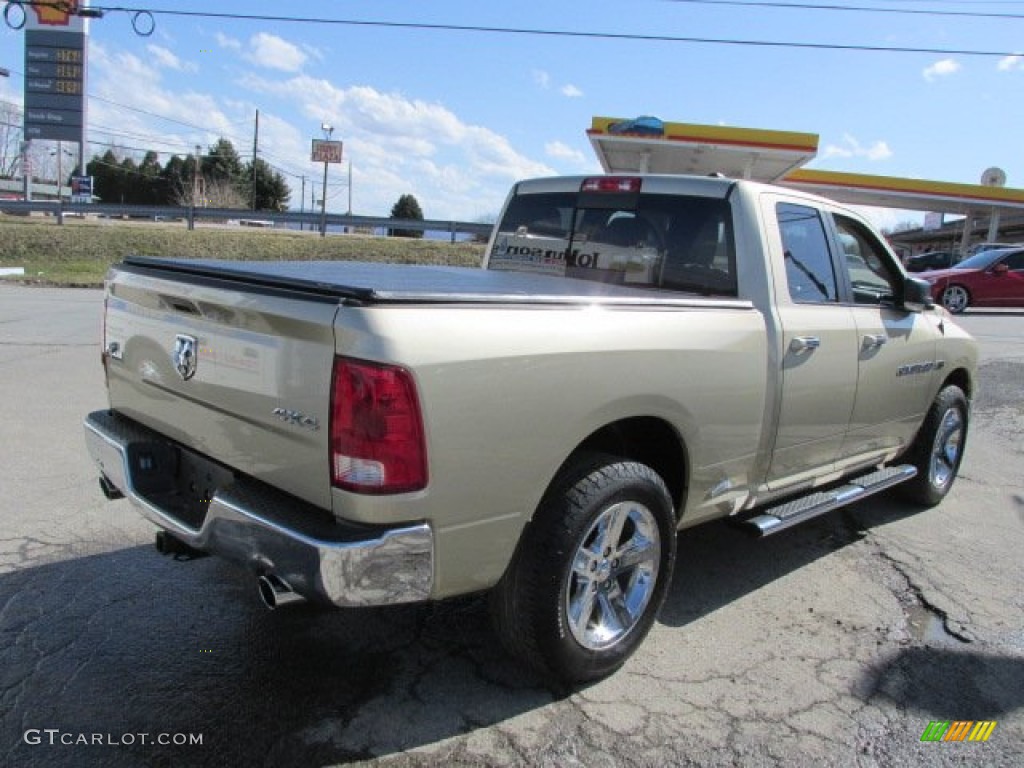 2011 Ram 1500 Big Horn Quad Cab 4x4 - White Gold / Light Pebble Beige/Bark Brown photo #9