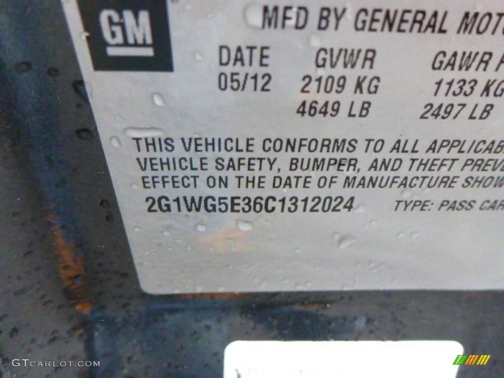 2012 Impala LT - Ashen Gray Metallic / Gray photo #20