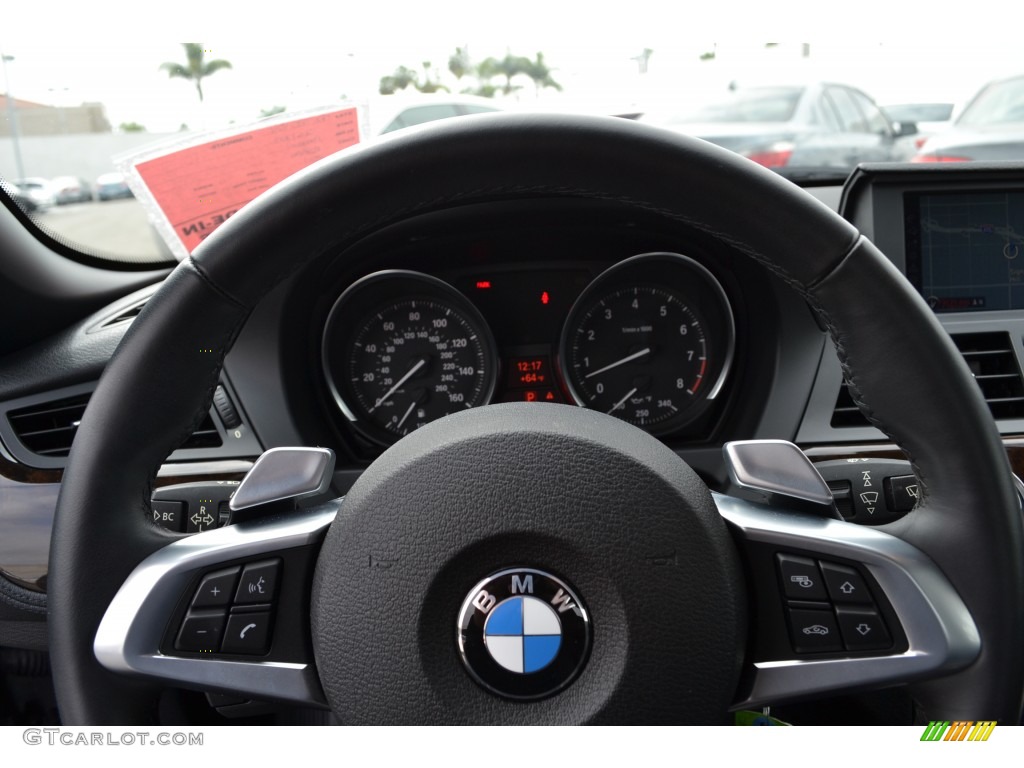 2011 BMW Z4 sDrive30i Roadster Black Steering Wheel Photo #78613631