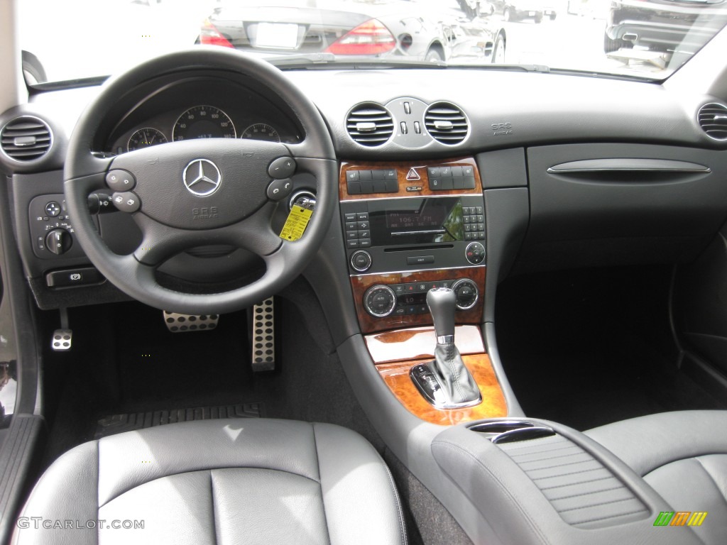 Black Interior 2009 Mercedes-Benz CLK 350 Coupe Photo #78613911