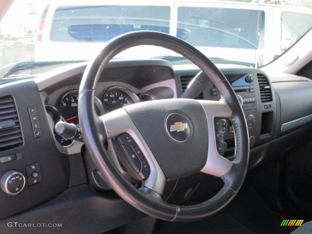 2008 Chevrolet Silverado 1500 Z71 Extended Cab 4x4 Ebony Steering Wheel Photo #78614310