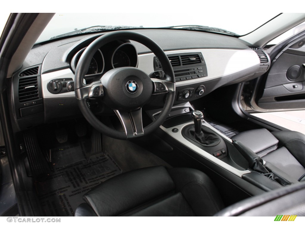Black Interior 2007 BMW Z4 3.0si Coupe Photo #78615594