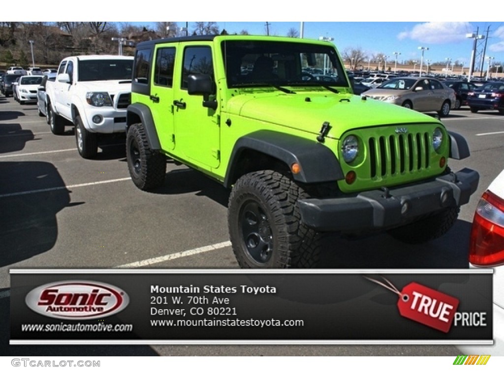 2012 Wrangler Unlimited Sport S 4x4 - Gecko Green / Black photo #1