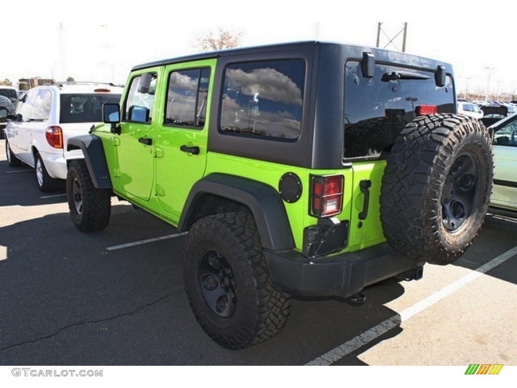 2012 Wrangler Unlimited Sport S 4x4 - Gecko Green / Black photo #3