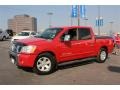 2006 Red Alert Nissan Titan LE Crew Cab  photo #5