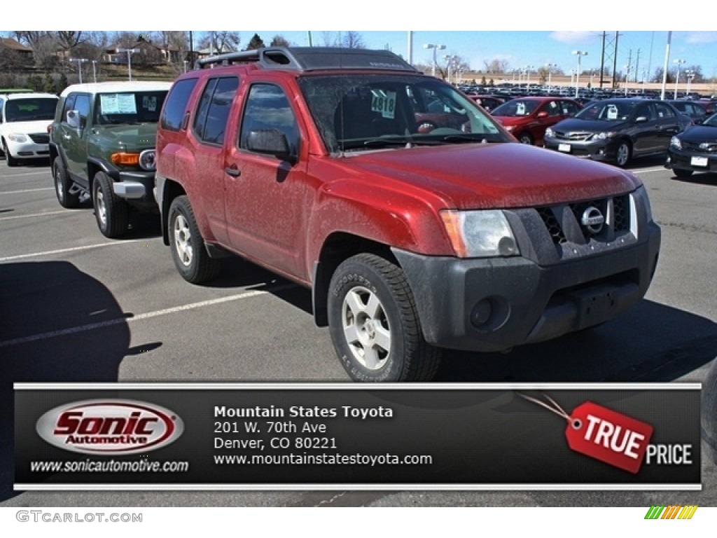 2007 Xterra S 4x4 - Red Brawn Metallic / Steel/Graphite photo #1