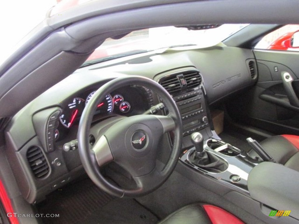 2008 Chevrolet Corvette Z06 Ebony/Red Dashboard Photo #78618858