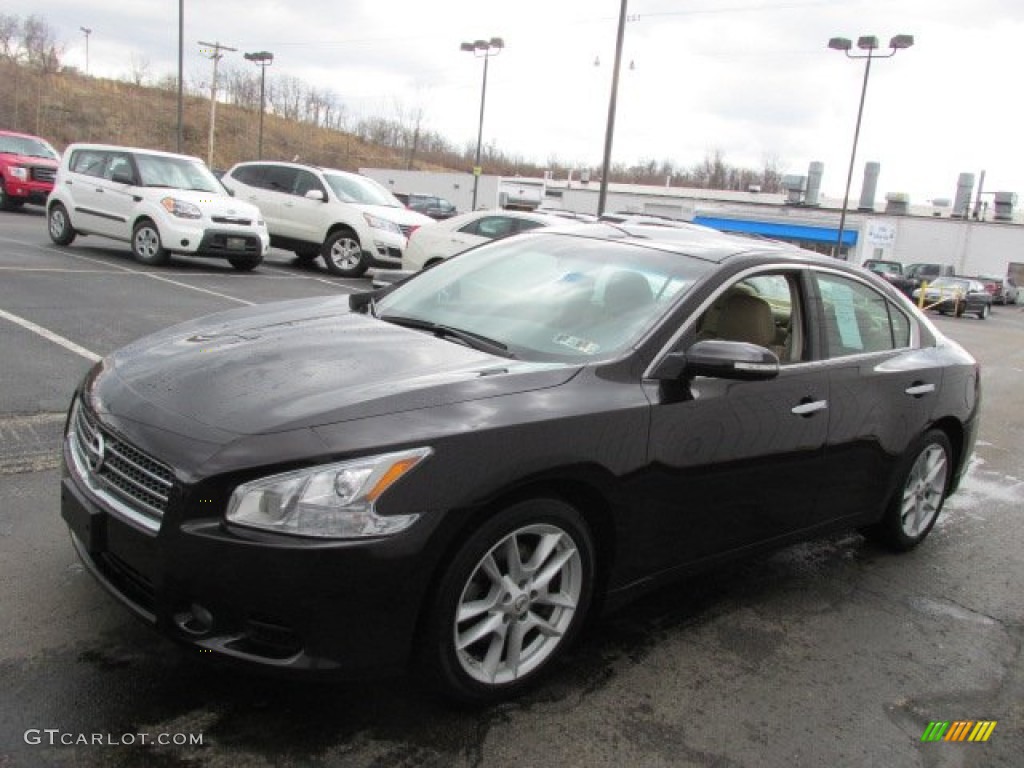 2010 Maxima 3.5 SV - Crimson Black / Caffe Latte photo #6