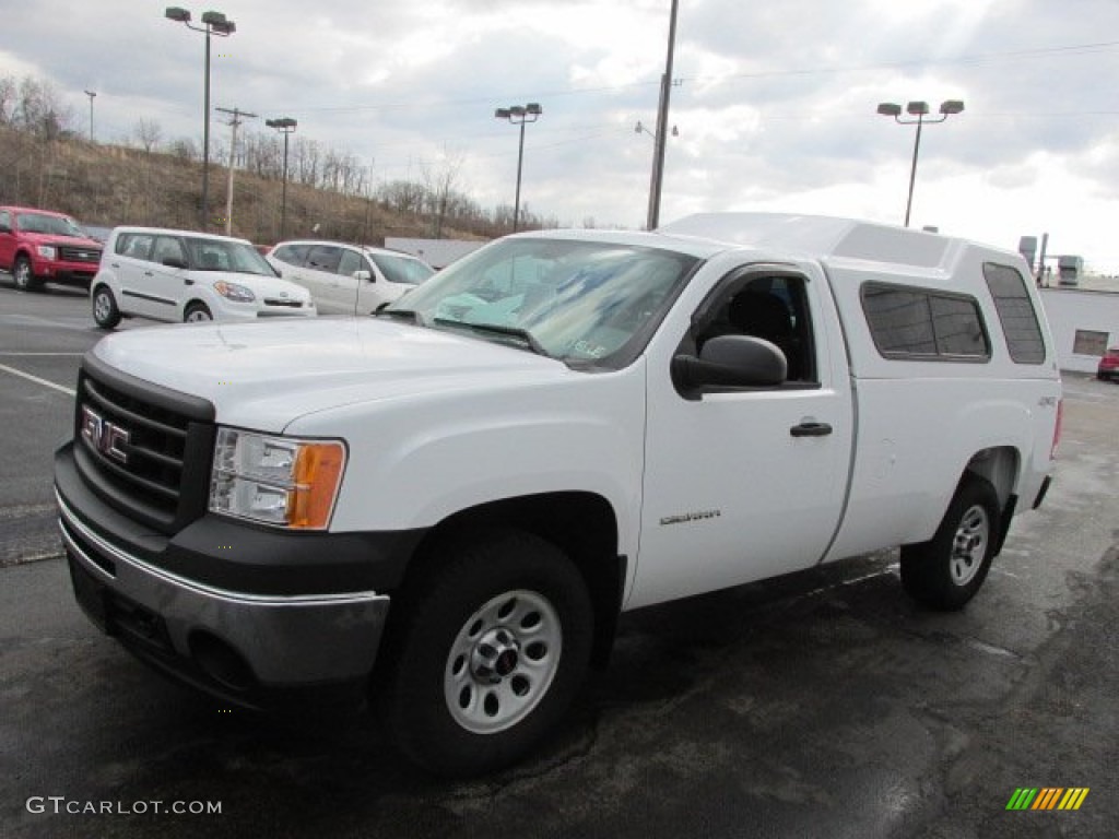 2010 Sierra 1500 Regular Cab 4x4 - Summit White / Dark Titanium photo #6