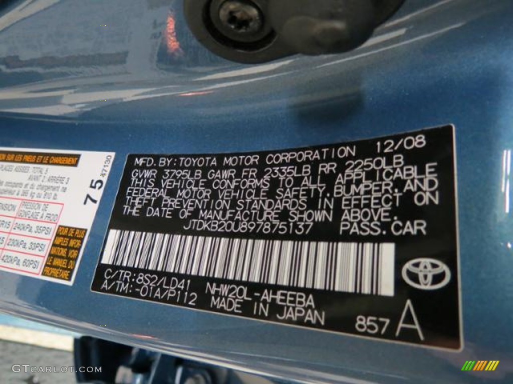 2009 Prius Hybrid Touring - Seaside Blue Pearl / Dark Gray photo #9