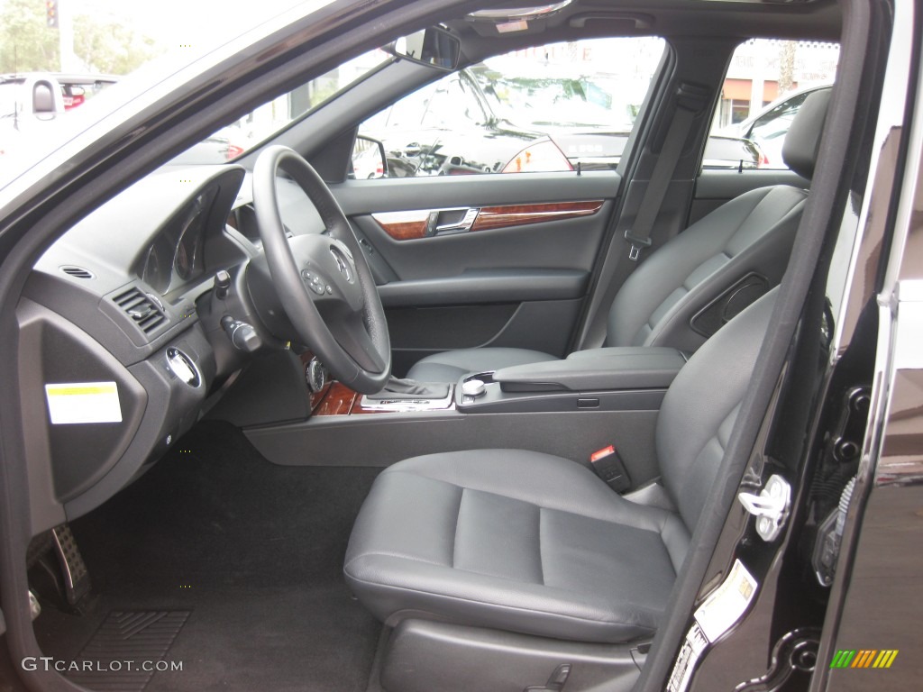 Black Interior 2011 Mercedes-Benz C 300 Sport Photo #78621148