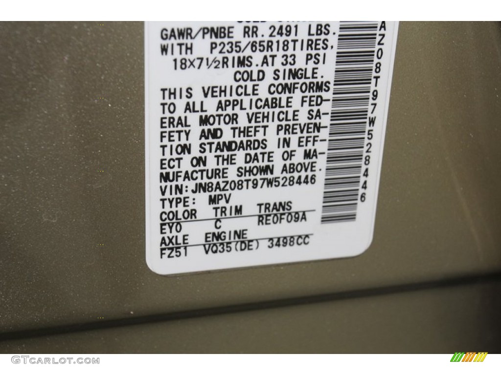 2007 Nissan Murano S Parts Photos