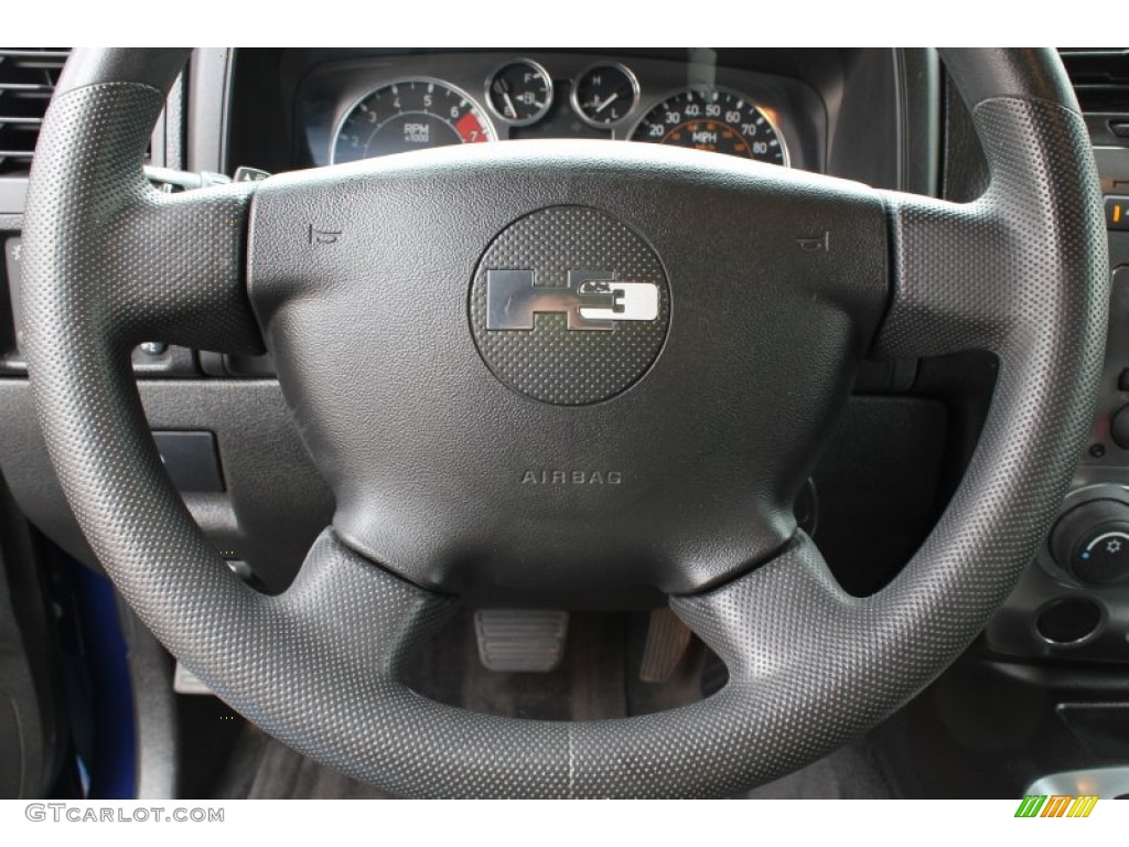 2009 Hummer H3 T Ebony/Pewter Steering Wheel Photo #78624949