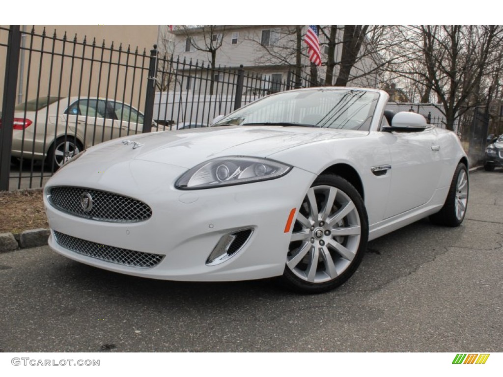 Polaris White 2012 Jaguar XK XK Convertible Exterior Photo #78625014