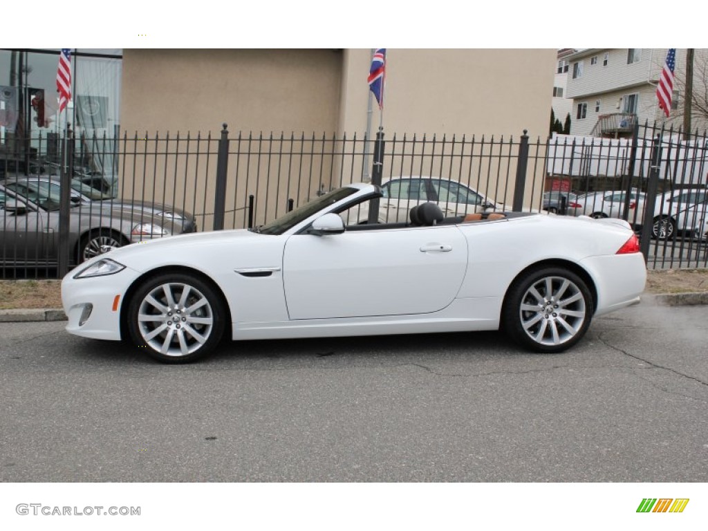 Polaris White 2012 Jaguar XK XK Convertible Exterior Photo #78625044