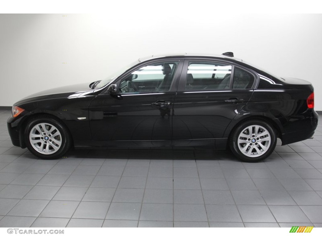 Jet Black 2007 BMW 3 Series 328i Sedan Exterior Photo #78625068