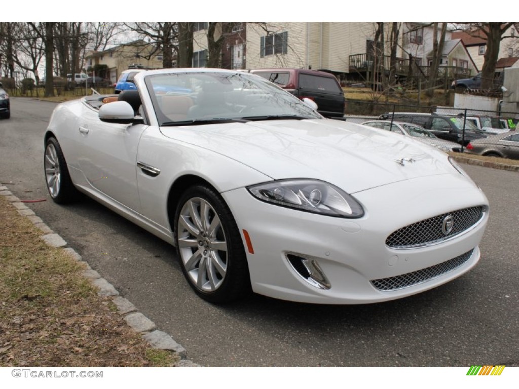 Polaris White 2012 Jaguar XK XK Convertible Exterior Photo #78625128