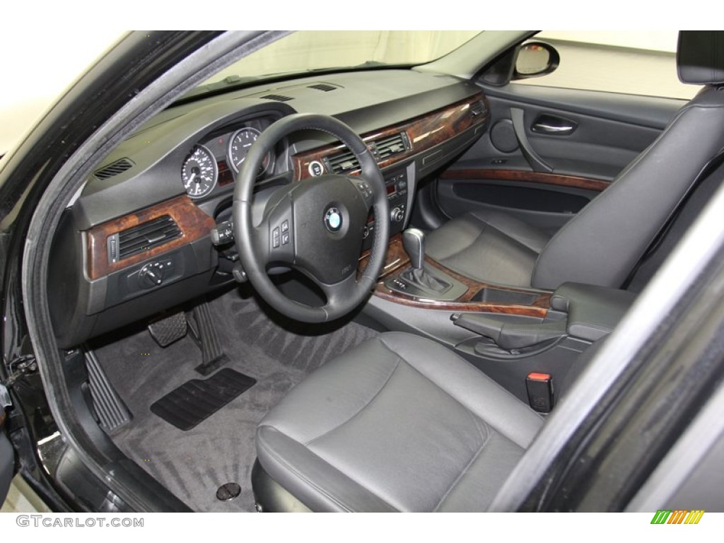 Black Interior 2007 BMW 3 Series 328i Sedan Photo #78625289