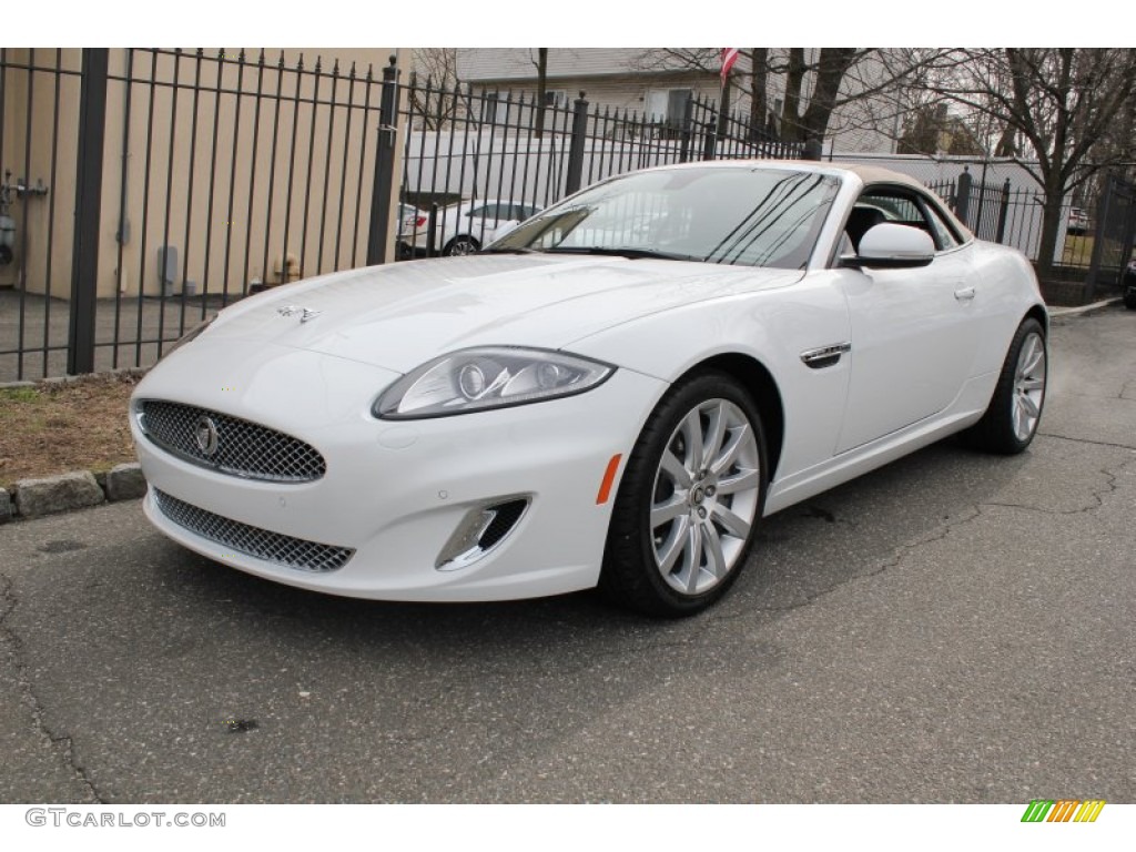 Polaris White 2012 Jaguar XK XK Convertible Exterior Photo #78625483