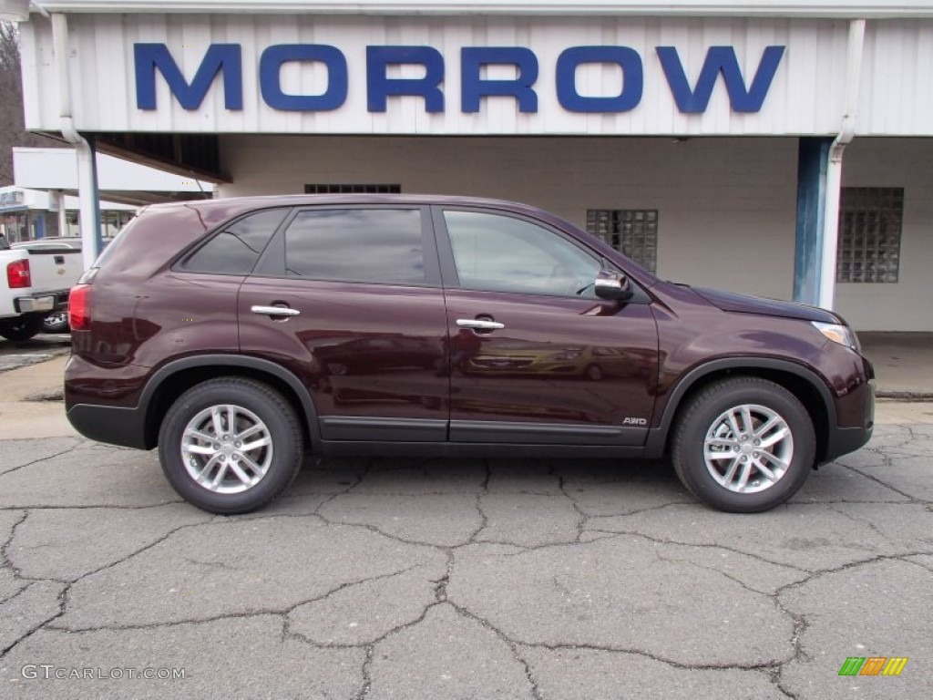 2014 Sorento LX AWD - Dark Cherry / Black photo #1