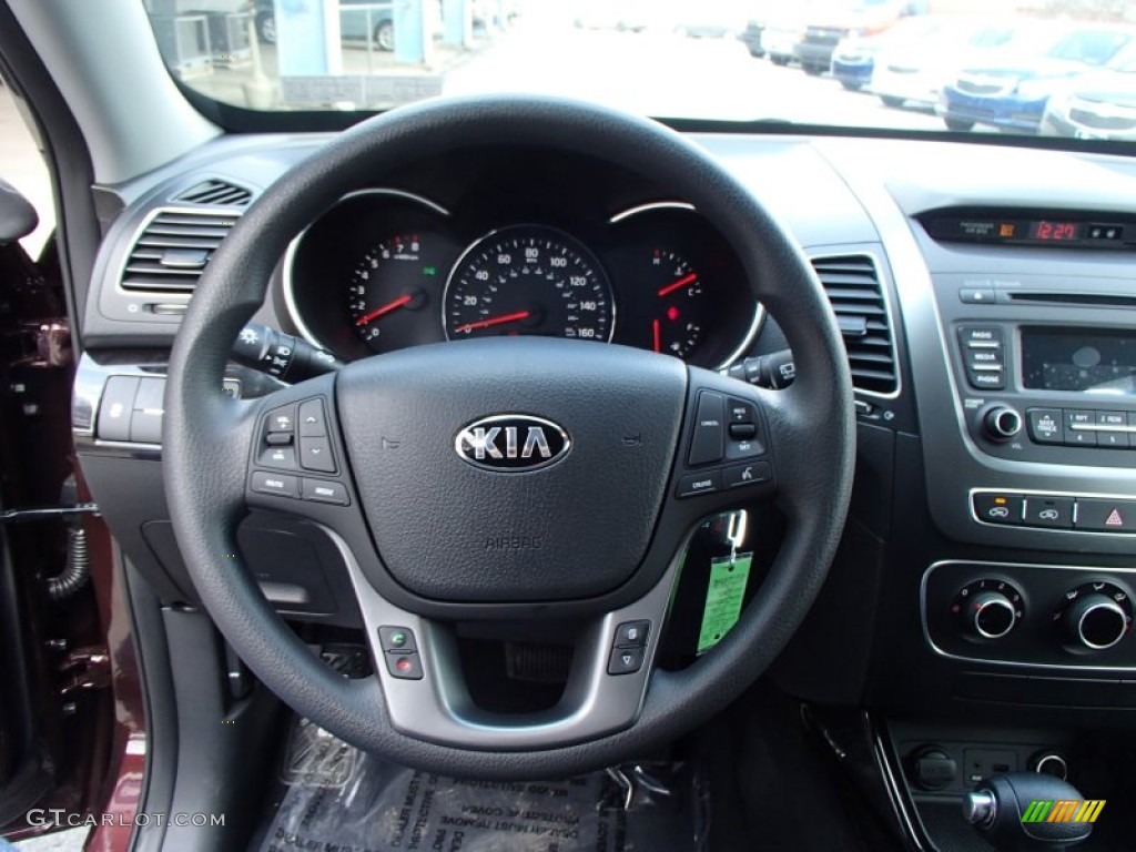 2014 Kia Sorento LX AWD Black Steering Wheel Photo #78626400