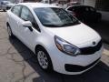 2013 Clear White Kia Rio LX Sedan  photo #2