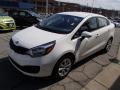 2013 Clear White Kia Rio LX Sedan  photo #4