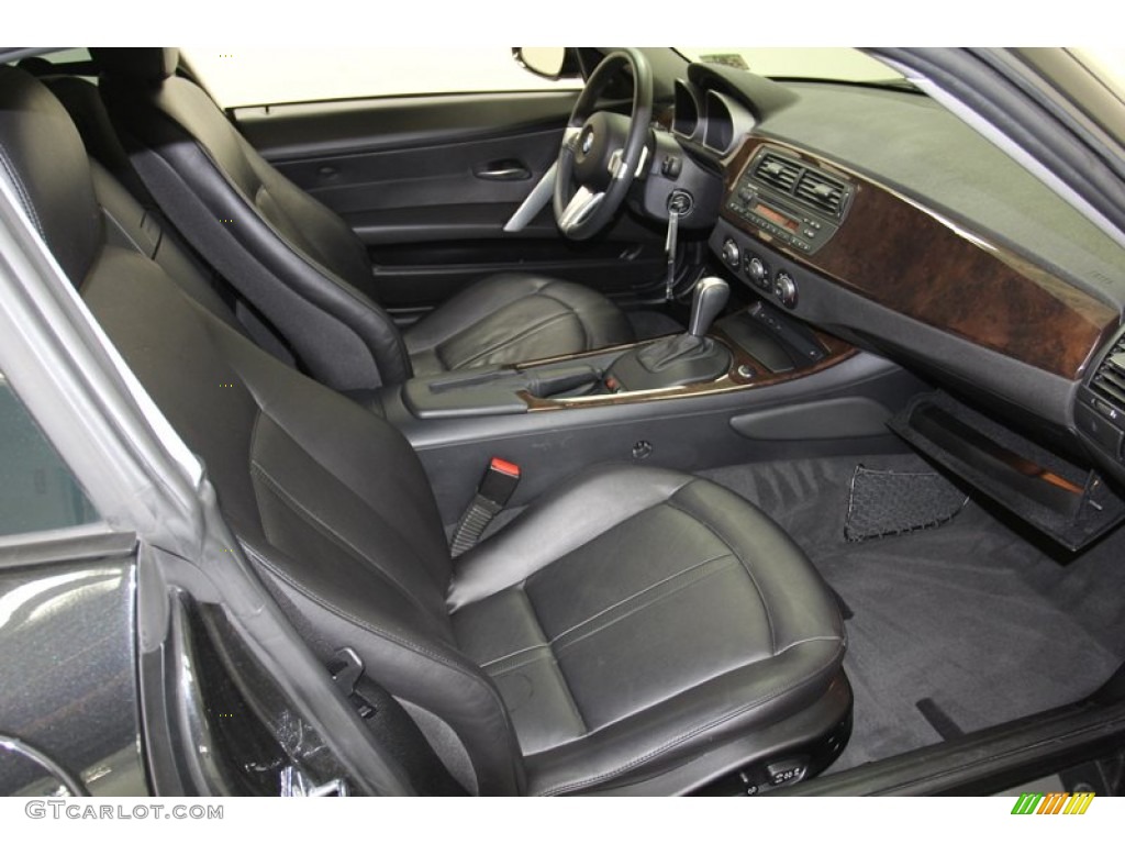 Black Interior 2008 BMW Z4 3.0si Coupe Photo #78629211