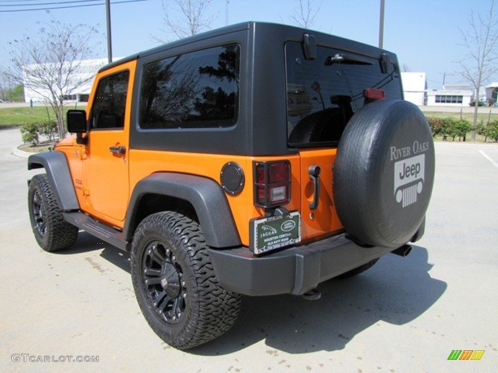 2012 Wrangler Sport 4x4 - Crush Orange / Black photo #8